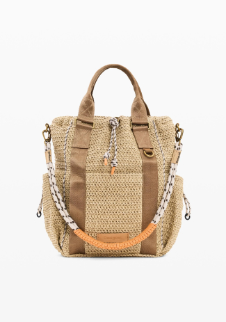 Raffia backpack